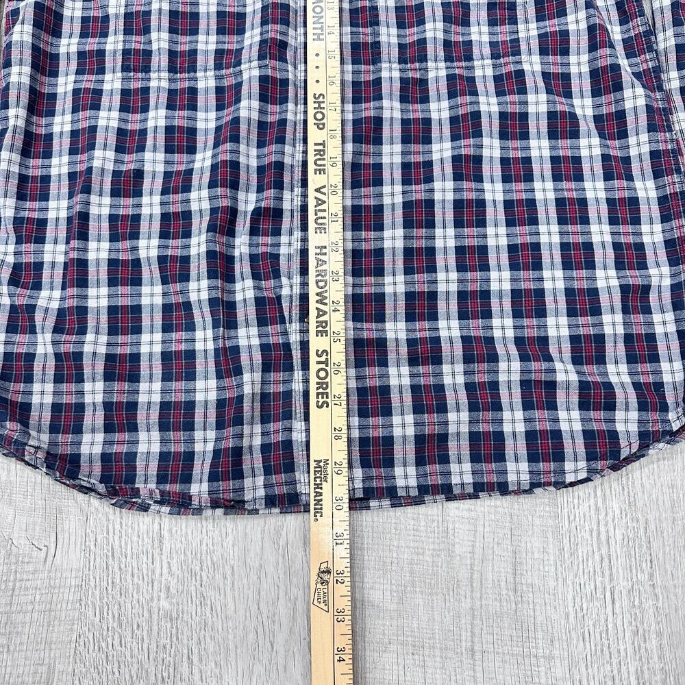 Carhartt Flannel Shirt Mens Large Red Plaid Button Down Long Sleeve Relaxed Fit - Picture 5 of 9